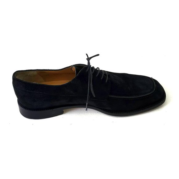 Johnston and Murphy Domani Men\'s 12 D Black Suede Leather Italian Shoes Lace Up main image 5